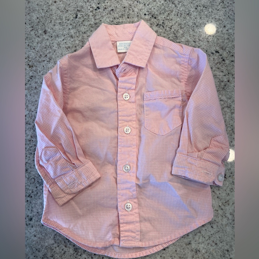 Edgehill Collection Button down shit baby boy 3 months